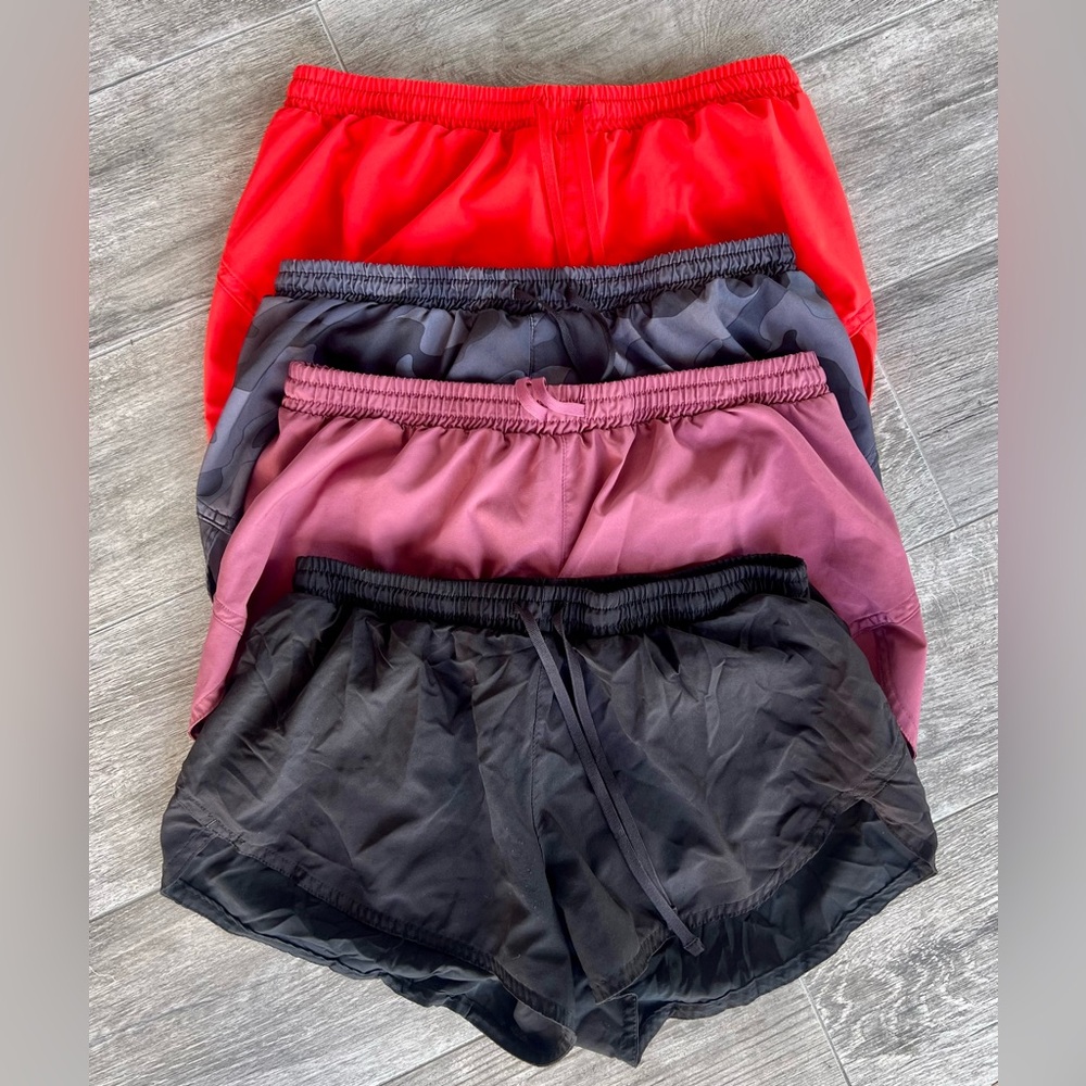 Old Navy Women's Athletic Shorts in Red, Purple, and Black